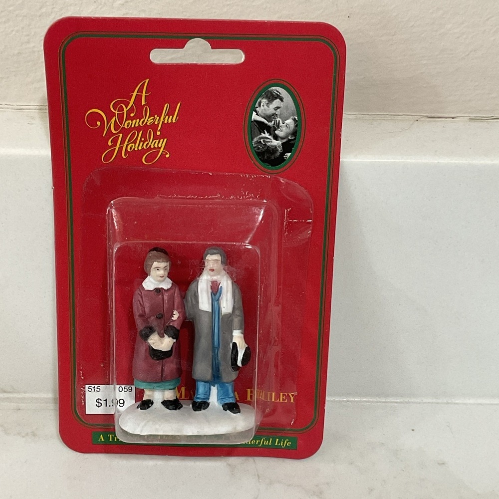 1995 It's A Wonderful Life Clarence Ma & Pa Bailey Porcelain Figurine New Sealed